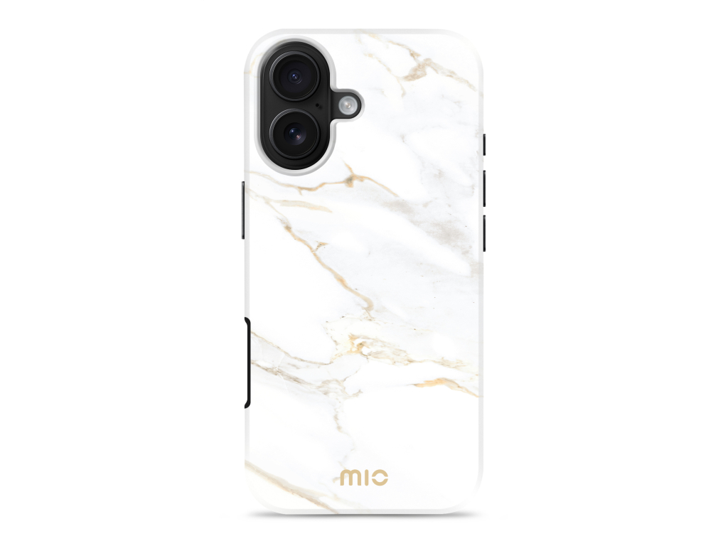 MIO White Marble Magsafe Compatible for iPhone 17