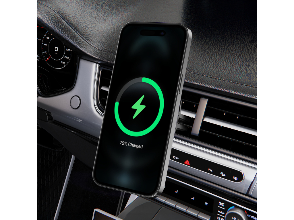 Mobilize Wireless MagSafe Compatible Car Holder/Charger 5W/7.5W/10W/15W Black