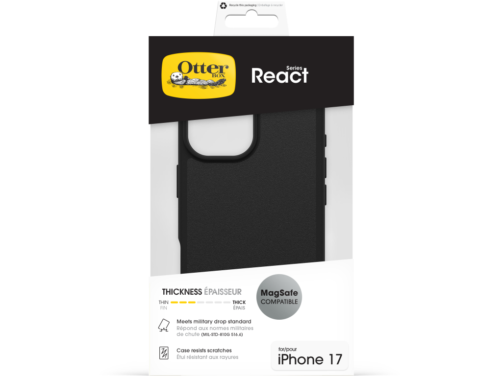 OtterBox React MagSafe Series Apple iPhone 17 Clear/Black