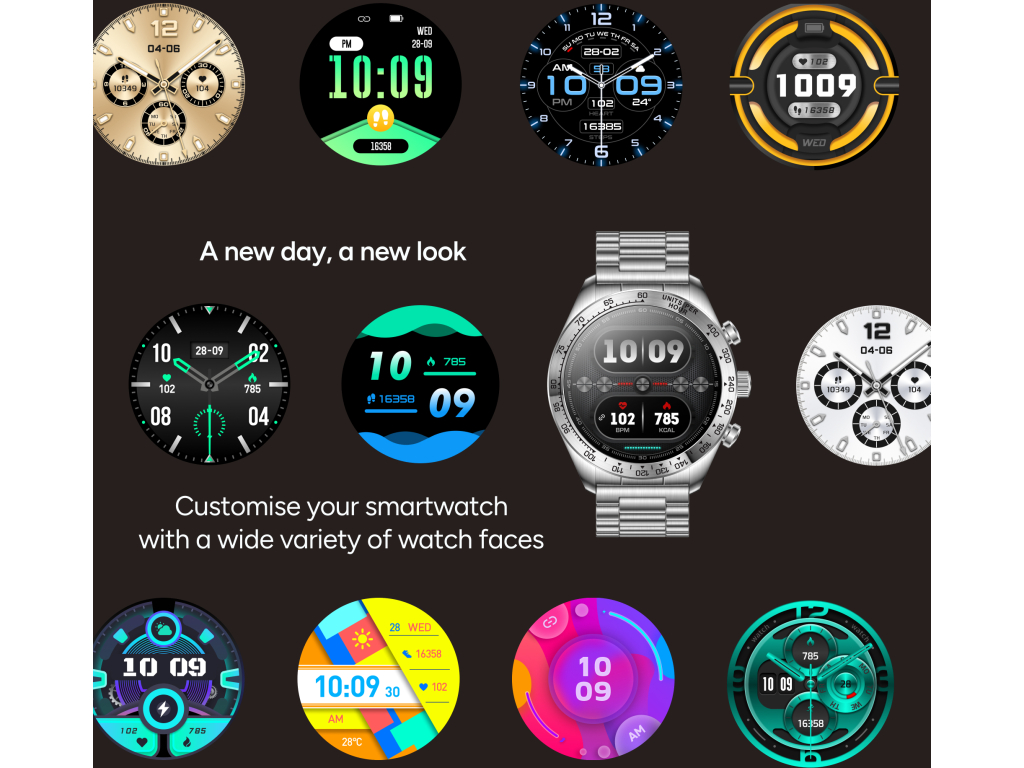 KSIX Smartwatch Elite with AMOLED-display Silver