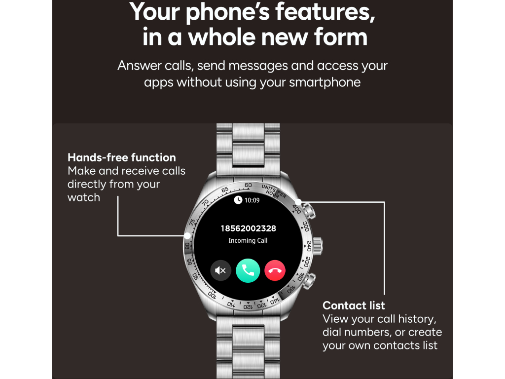 KSIX Smartwatch Elite with AMOLED-display Silver