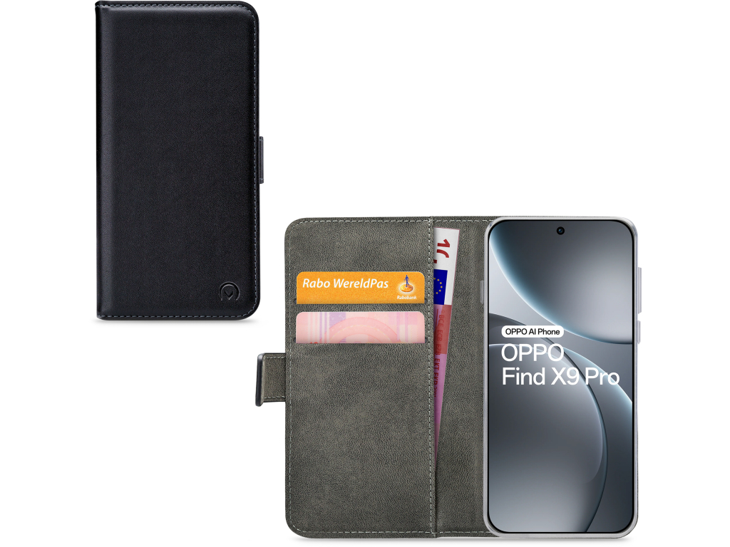 Mobilize Classic Gelly Wallet Book Case OPPO Find X9 Pro Black