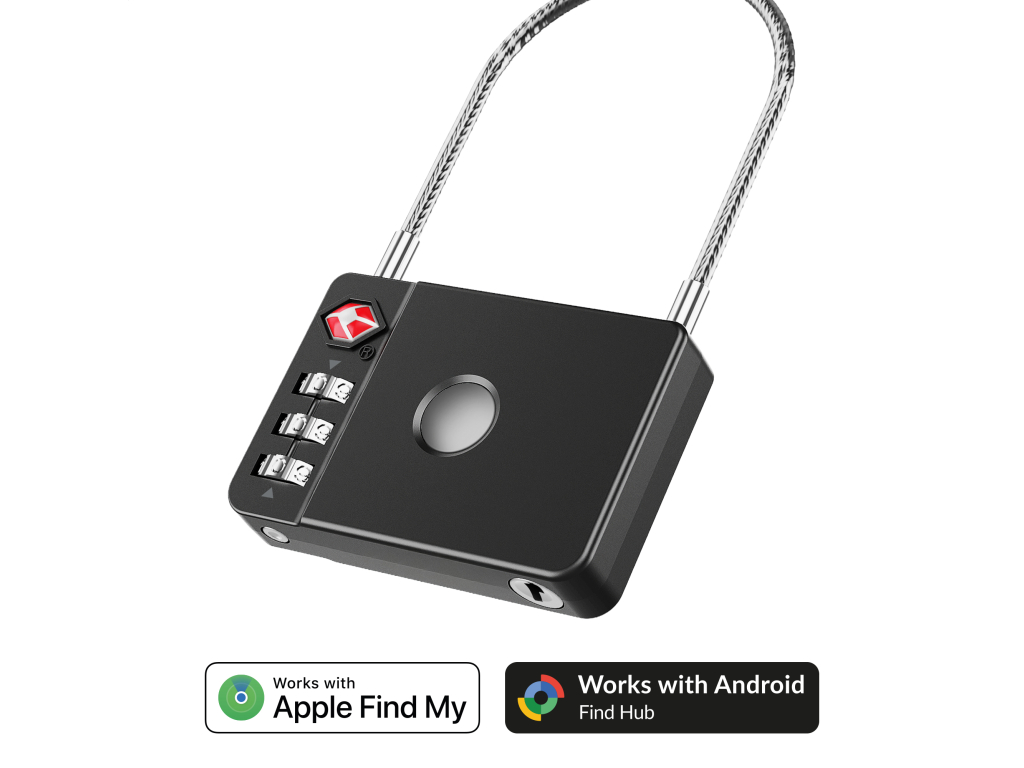 Beeep OneTag Apple Find My & Android Tracker - Anti-loss TSA Approved Smartlock - Black