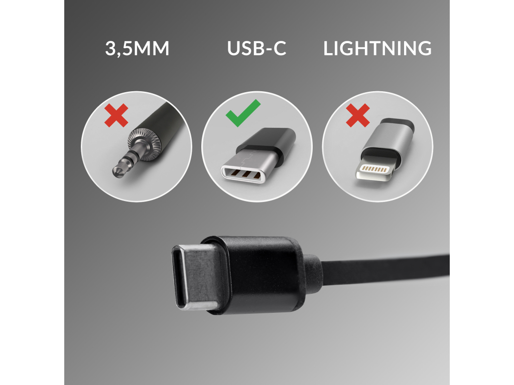 Mobilize In-ear Stereo Headset with Remote USB-C Black