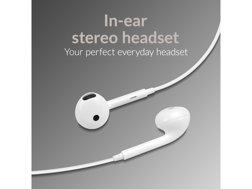 Mobilize In-ear Stereo Headset with Remote USB-C White