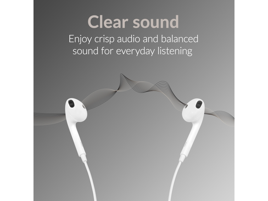 Mobilize In-ear Stereo Headset with Remote USB-C White