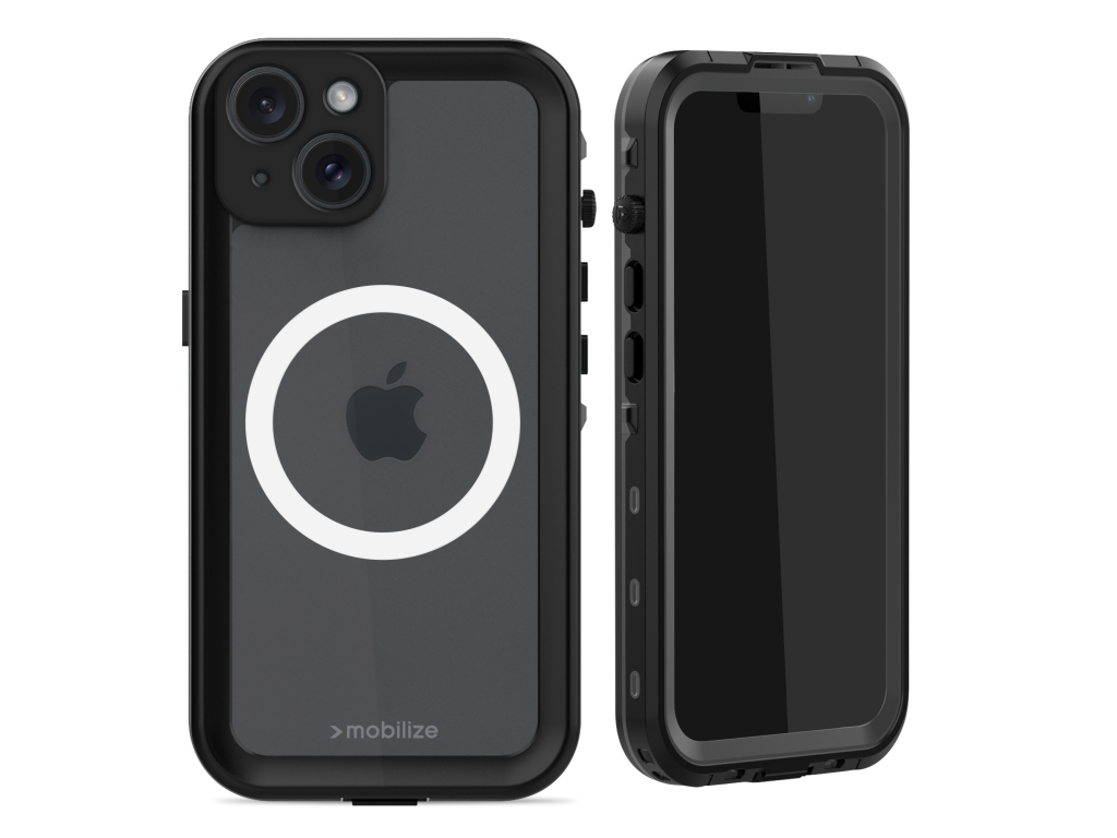 Mobilize MagSafe Compatible Waterproof Case Apple iPhone 15 Clear/Black