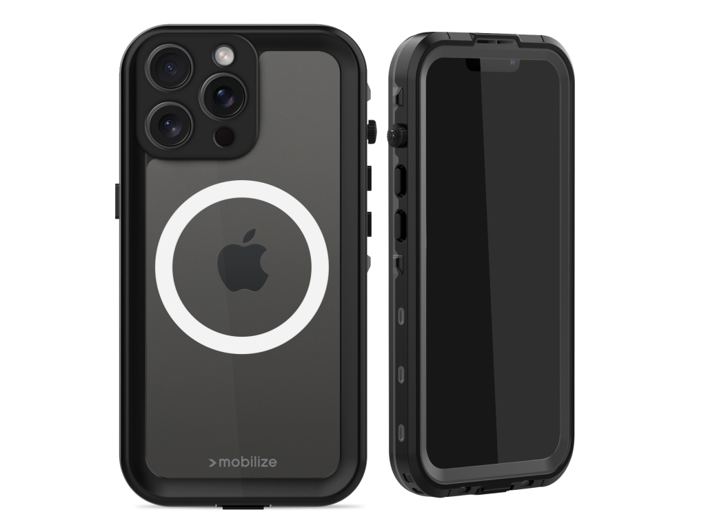 Mobilize MagSafe Compatible Waterproof Case Apple iPhone 15 Pro Max Clear/Black