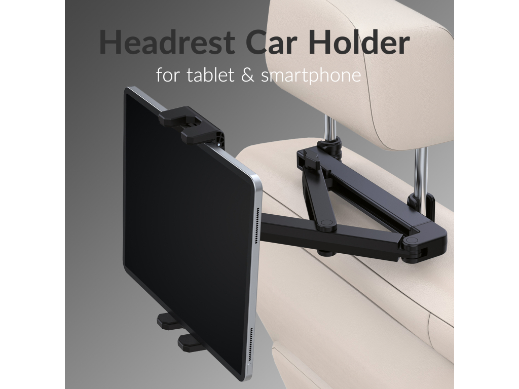 Mobilize Headrest Tablet & Smartphone Car Holder Black