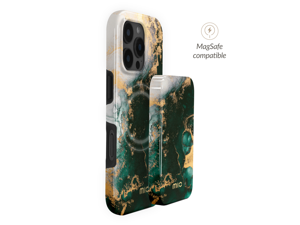 MIO Powerbank 5000mAh with Double sided Magsafe Compatibility Green Marble - Glossy
