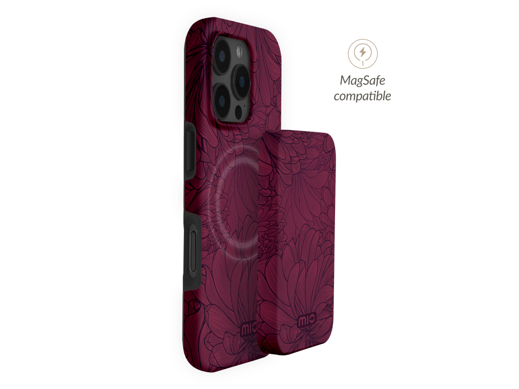 MIO Powerbank 5000mAh with Double sided Magsafe Compatibility Berry Blooms - Matt