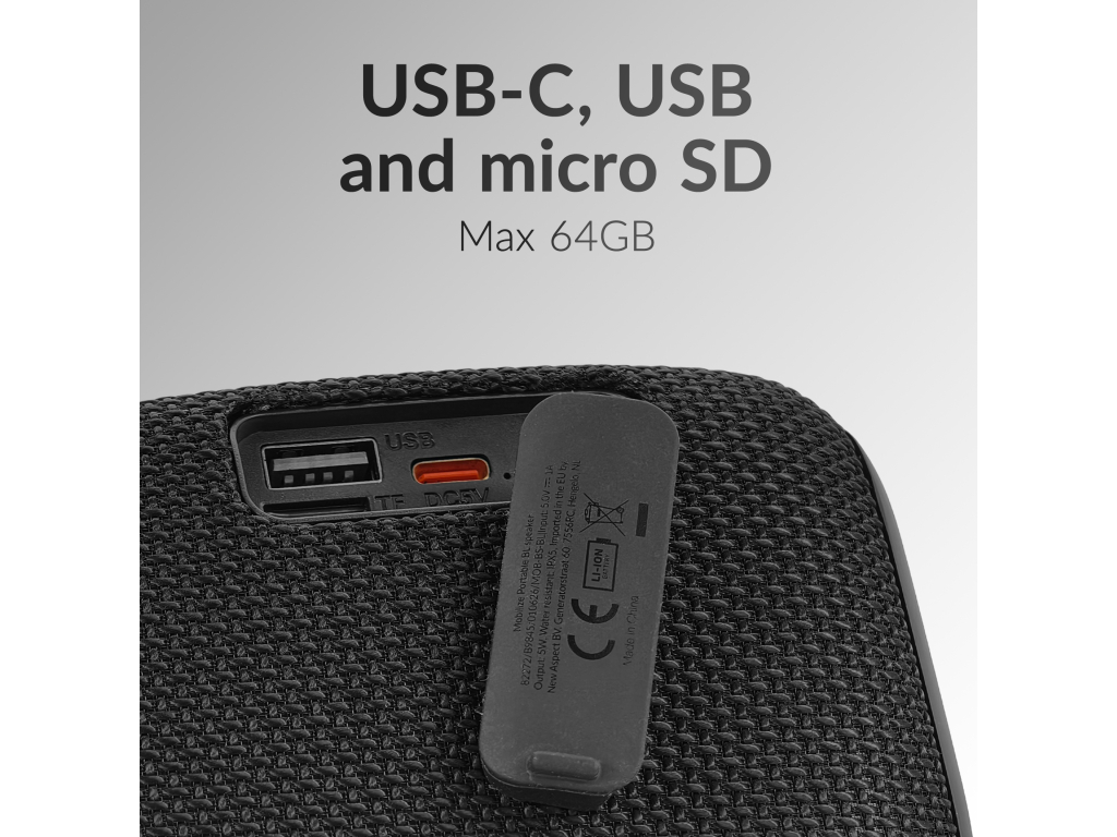 Mobilize Portable Bluetooth Speaker TWS Black