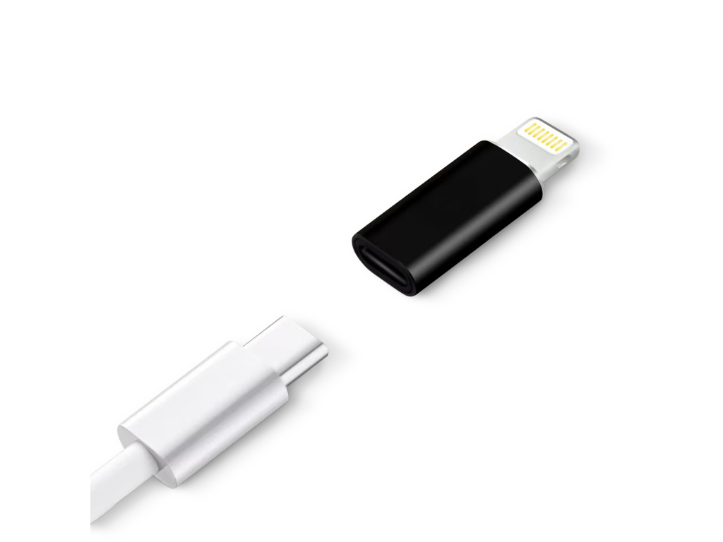 Xccess USB-C to Lightning Charging Adapter Black