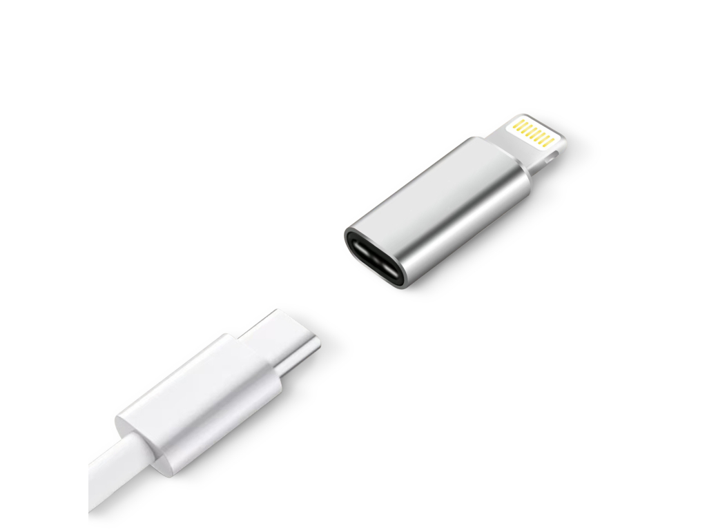 Xccess USB-C to Lightning Charging Adapter Silver
