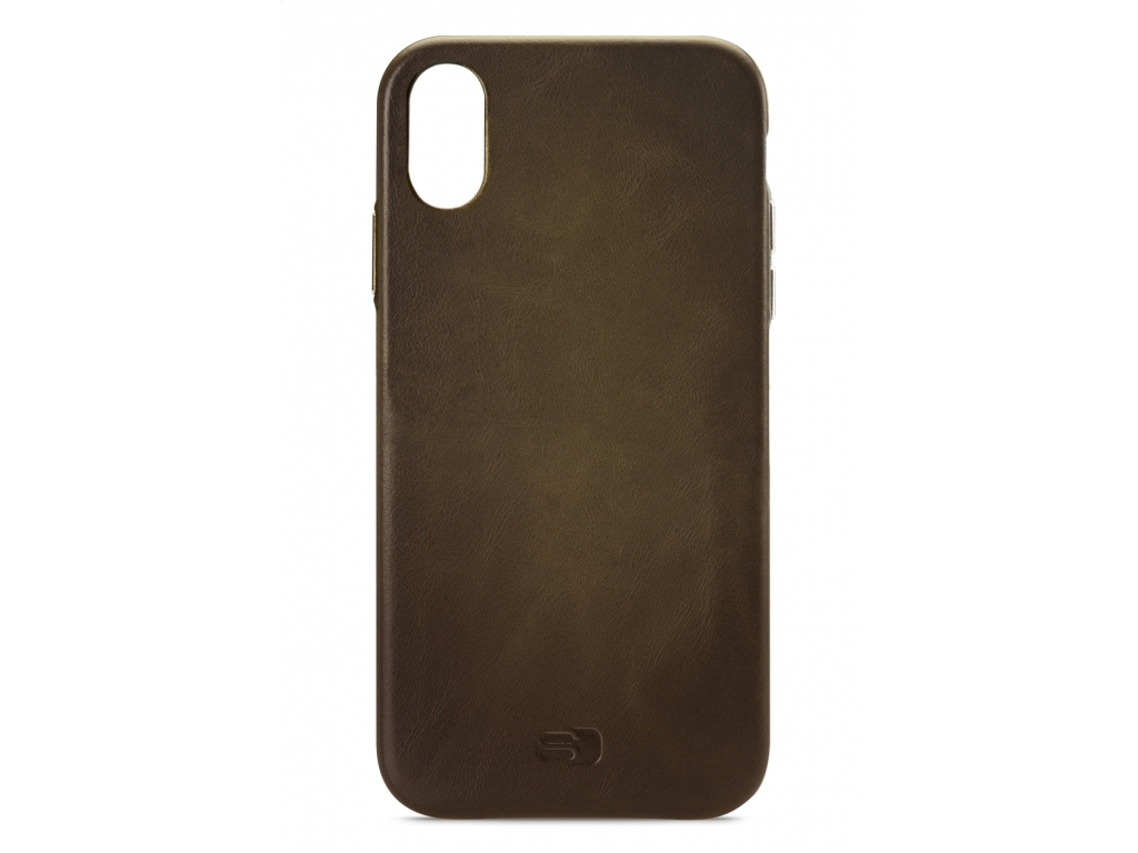 Senza Desire Leather Cover Apple iPhone XR Burned Olive