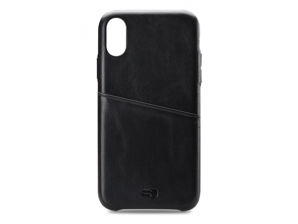 Senza Pure Leather Cover with Card Slot Apple iPhone Xs Max Deep Black