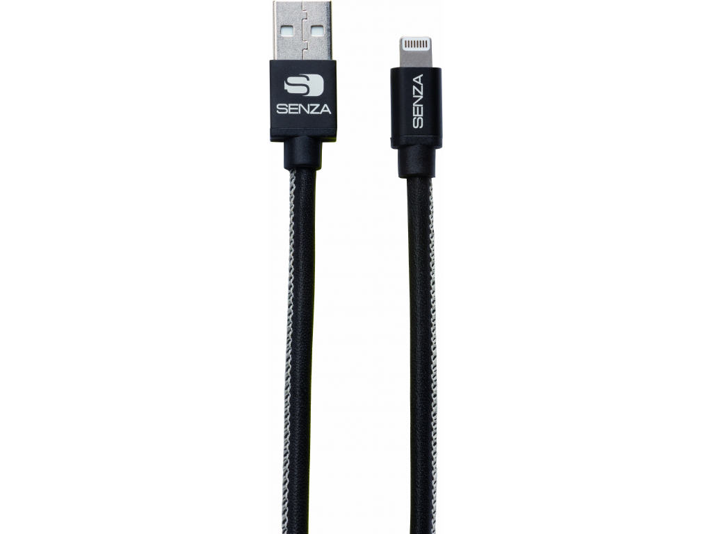 Senza Premium Leather Charge/Sync Cable Lightning 1.5m Black