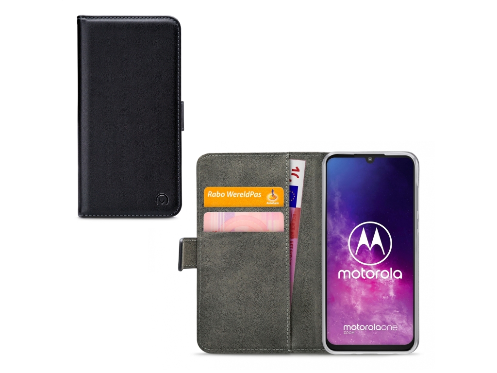 Mobilize Classic Gelly Wallet Book Case Motorola Moto One Zoom Black