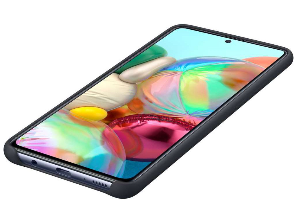 EF-PA715TBEGEU Samsung Silicone Cover Galaxy A71 Black