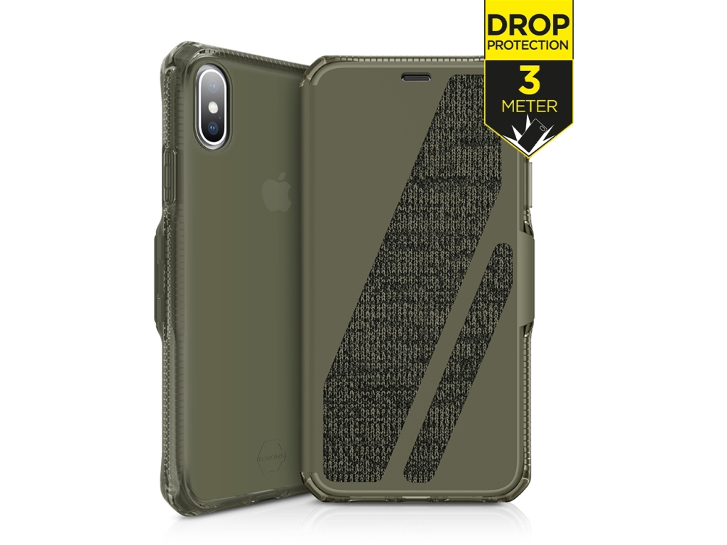ITSKINS Level 2 SpectrumFolio for Apple iPhone Xs Max Kaki