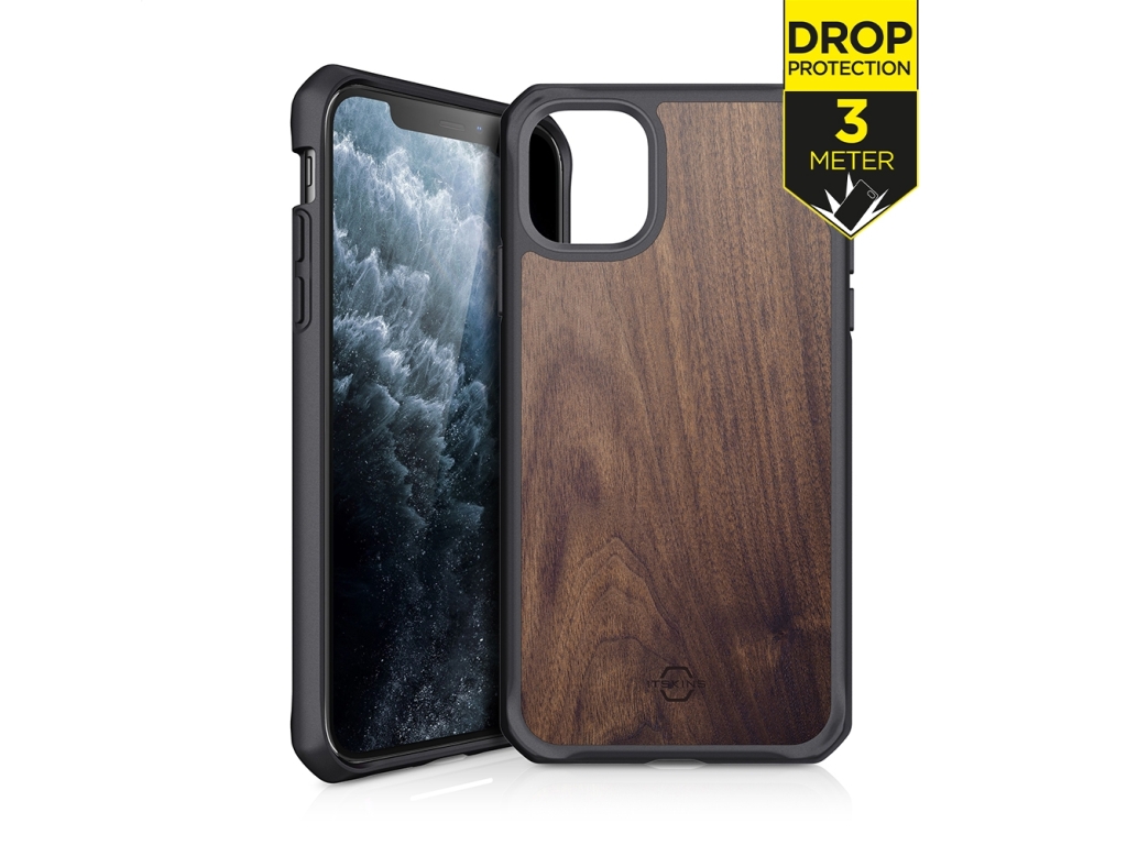 ITSKINS Level 2 HybridFusion for Apple iPhone 11 Pro Max Dark Wood