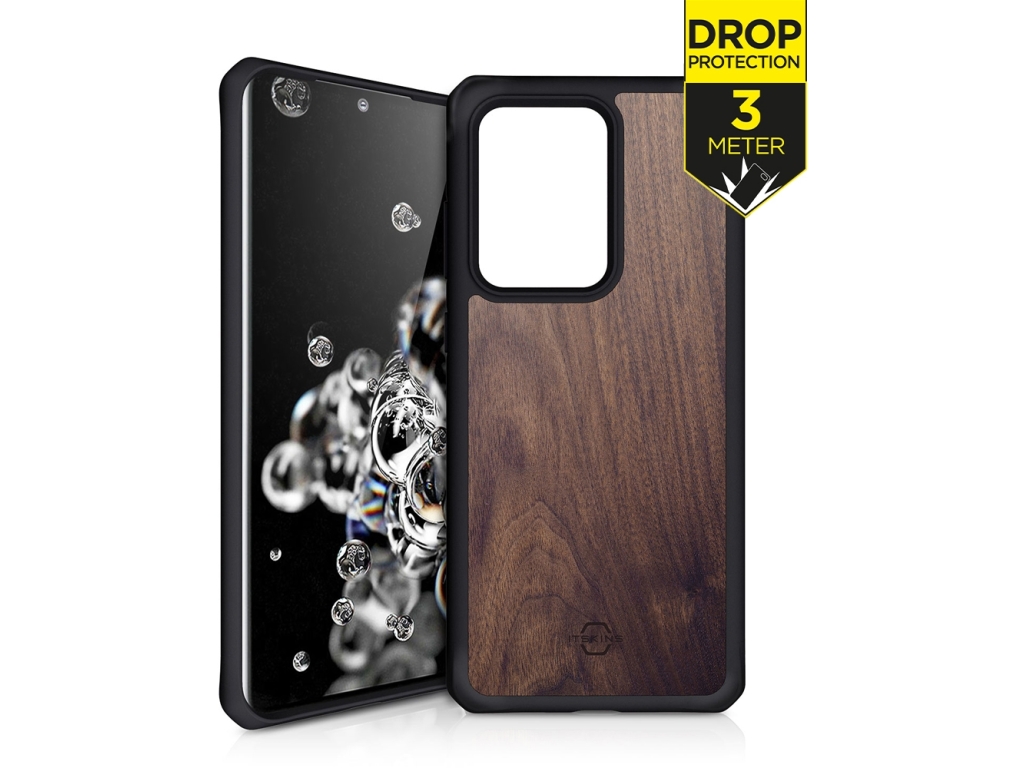 ITSKINS Level 2 HybridFusion for Samsung Galaxy S20 Ultra/S20 Ultra 5G Dark Wood