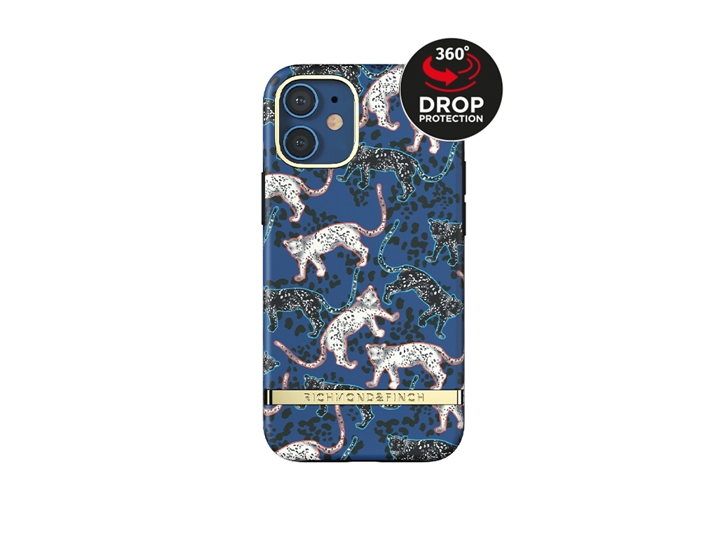 Richmond & Finch Freedom Series One-Piece Apple iPhone 12 Mini Blue Leopard