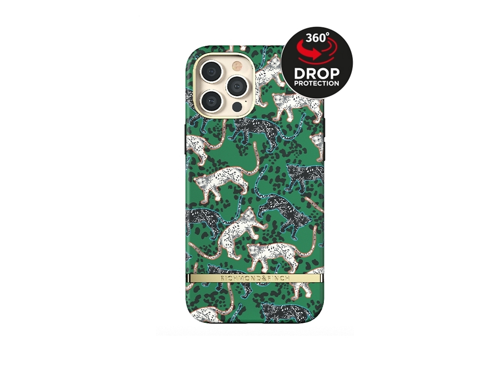 Richmond & Finch Freedom Series One-Piece Apple iPhone 12 Pro Max Green Leopard