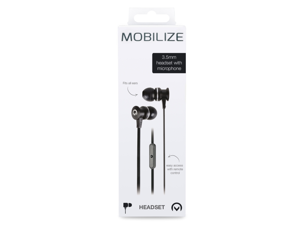 Mobilize In-ear Stereo Headset with Remote 3.5mm Black