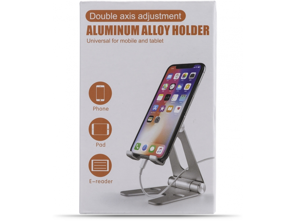 Xccess Foldable Aluminium Phone Holder Silver