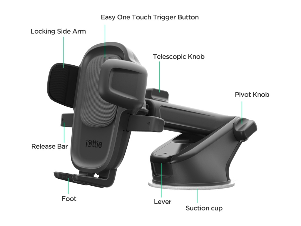 iOttie Easy One Touch 5 Dash/Windshield Mount Black