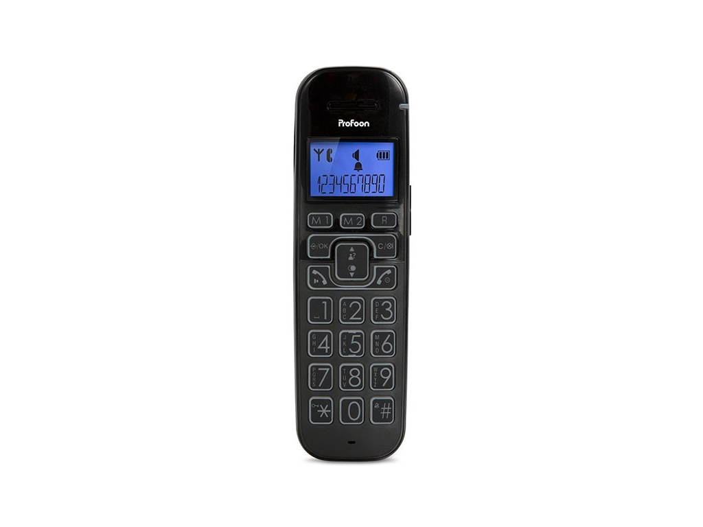 PDX-2808 Profoon Big Button DECT Telefoon Black