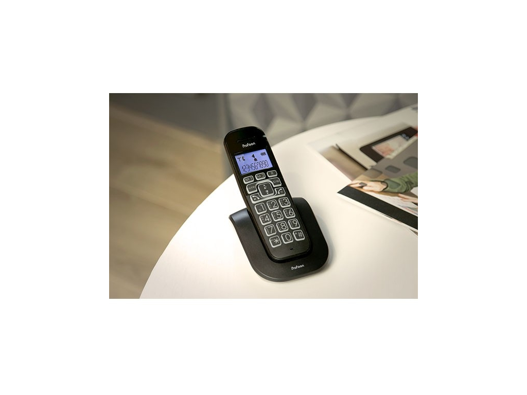 PDX-2808 Profoon Big Button DECT Telefoon Black