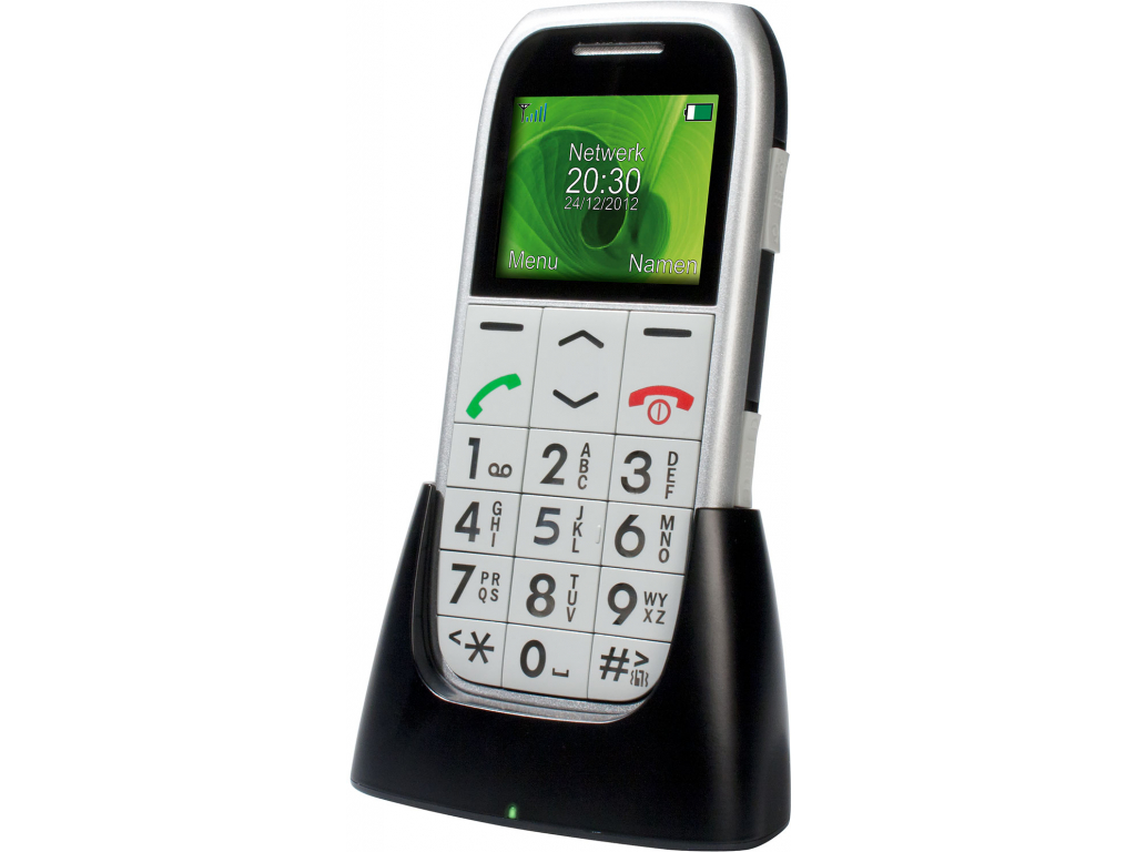 PM-595 Profoon Big Button GSM incl. Cradle Silver