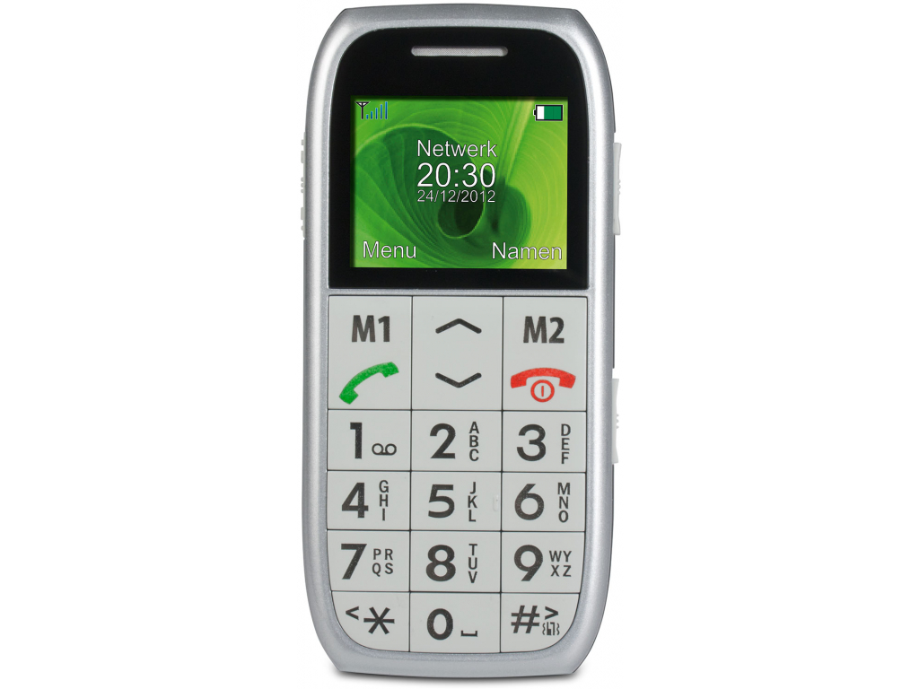 PM-595 Profoon Big Button GSM incl. Cradle Silver