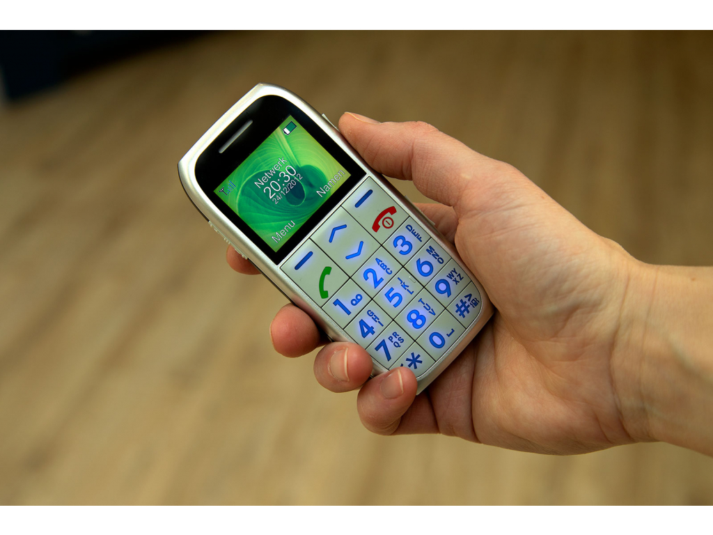 PM-595 Profoon Big Button GSM incl. Cradle Silver