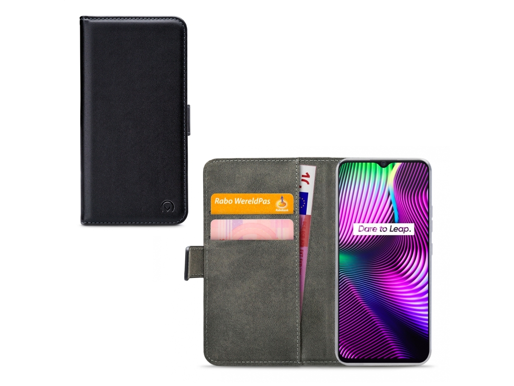 Mobilize Classic Gelly Wallet Book Case realme 7i/C12/C15 Black