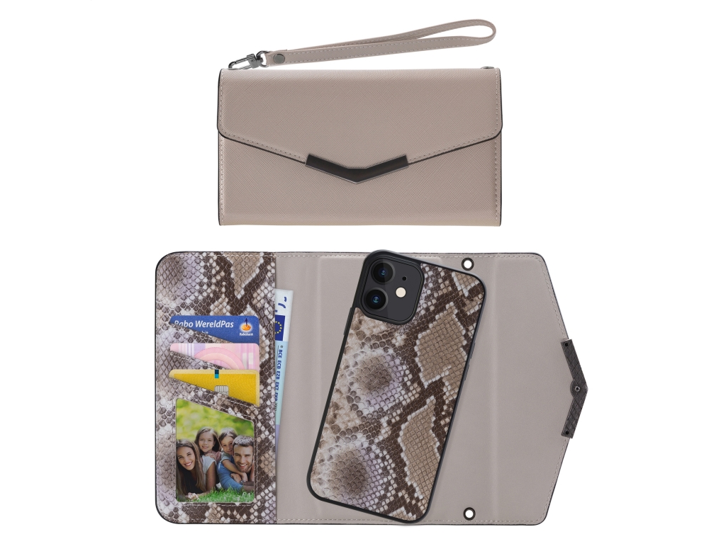 Mobilize 2in1 Elegant Magnet Clutch Apple iPhone 12/12 Pro Beige Snake