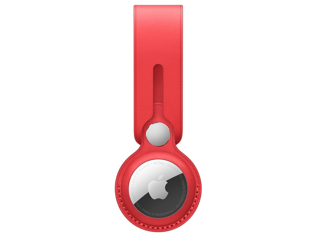 MK0V3ZM/A Apple Airtag Leather Loop (PRODUCT) Red