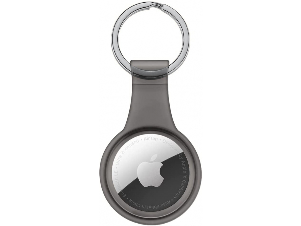 Xccess TPU Airtag Keychain Transparent Black