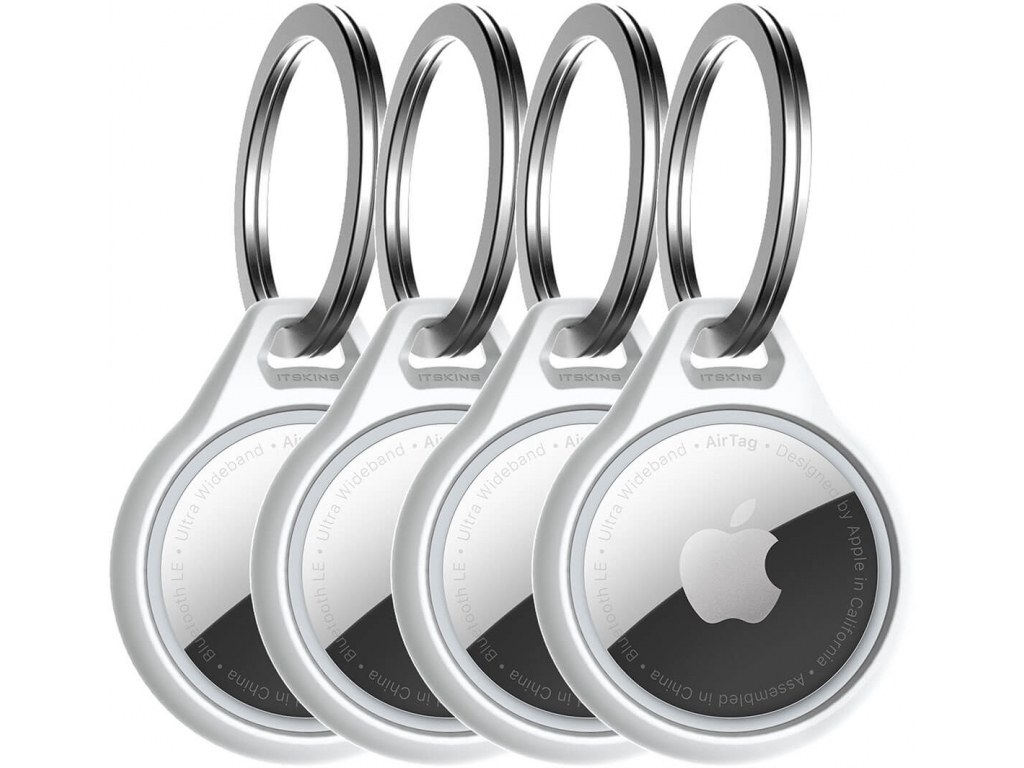 ITSKINS Level 2 AirCover Solid for Apple Airtag White (4-Pack)