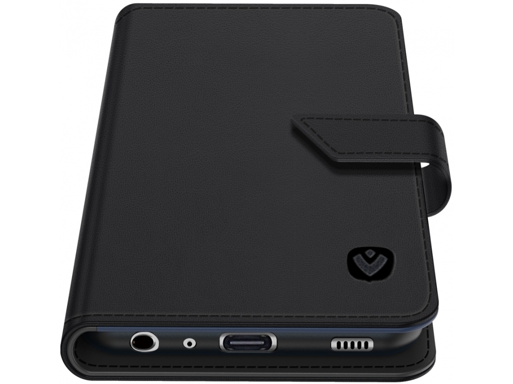 Valenta Leather Book Case Snap Universal Large Black