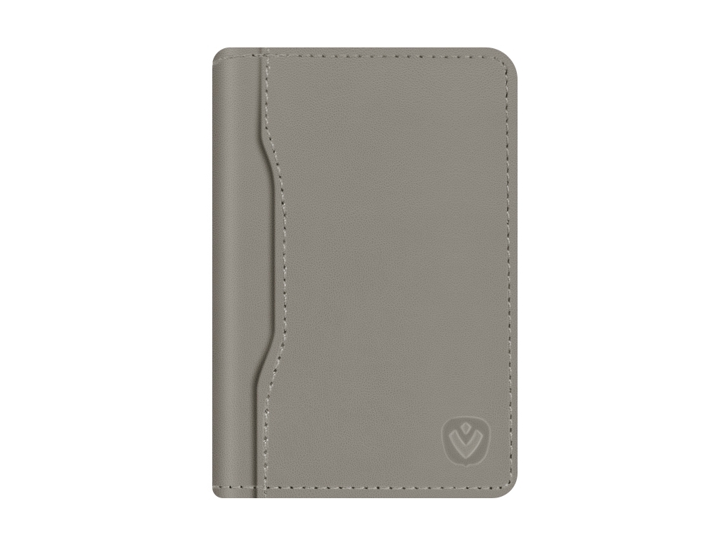 Valenta Leather Card Wallet Snap Grey