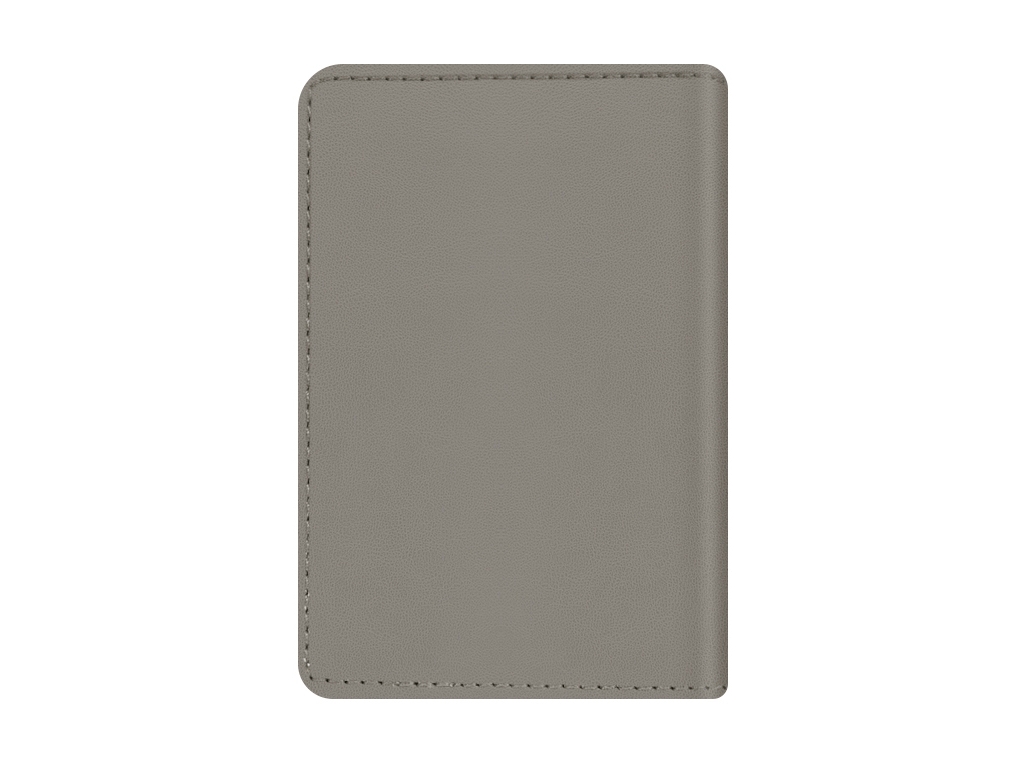 Valenta Leather Card Wallet Snap Grey