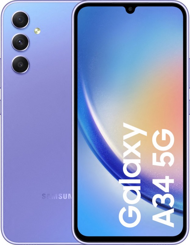 Galaxy A34 5G A346 dualsim 128GB Purple Grade Nieuw 