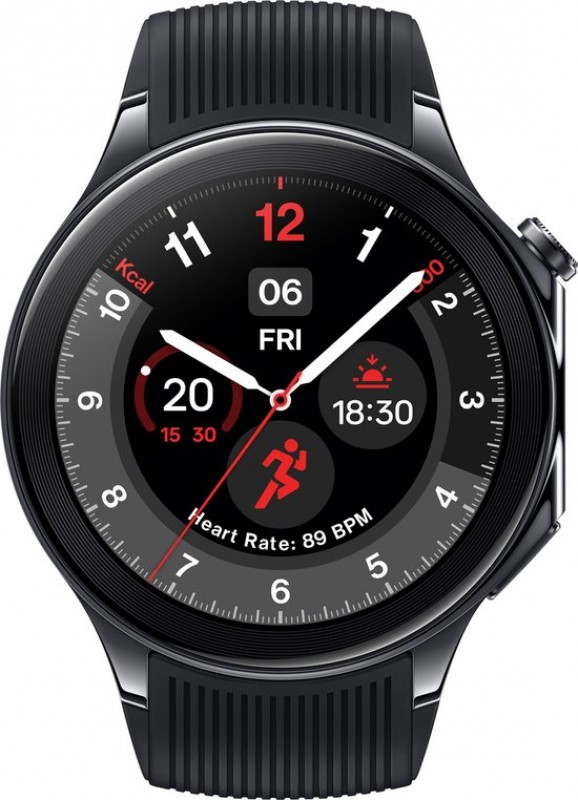 OnePlus Watch 2 Zwart (Zwarte Rubberen Band)