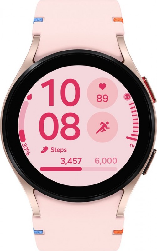 Samsung Galaxy Watch FE Goud (Roze Siliconenband)