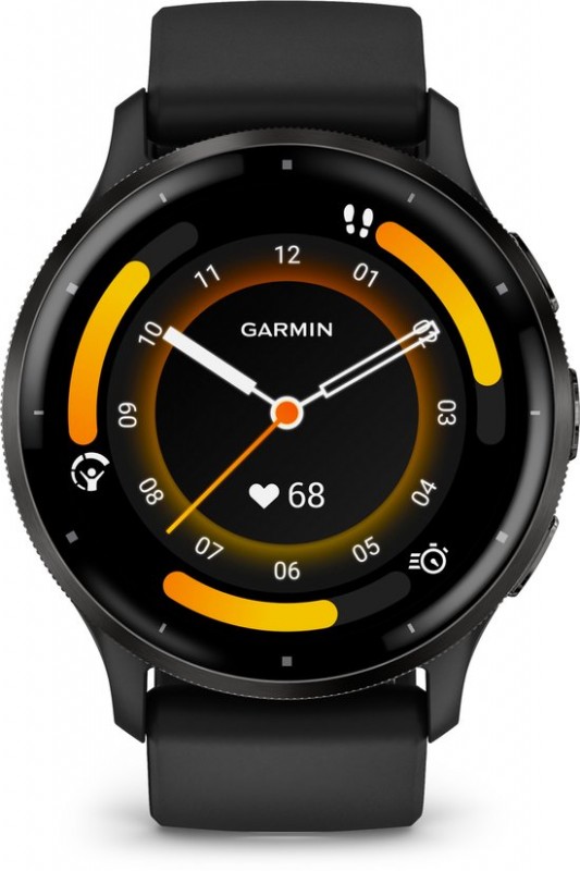 Garmin Venu 3 Zwart (Zwarte Siliconenband)