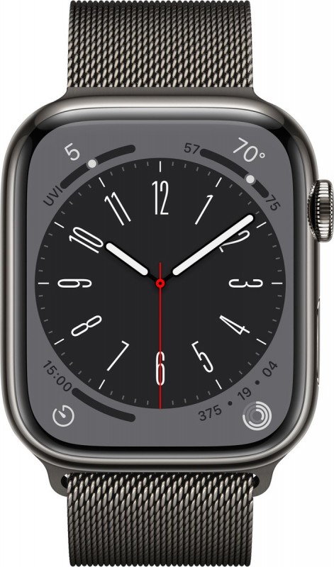 Apple Watch Series 8 - 4G - 41mm - Grijs - Grijze Schakelband