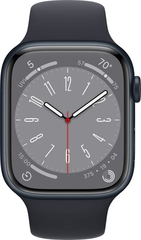 Apple Watch Series 8 - 41mm - Middernacht Aluminium Zwart 41 mm